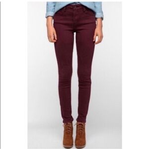Joe's Jeans Maroon / Wine / Burgundy Skinny Size 27